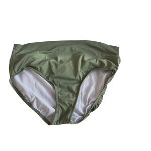 Maurices bikini bottoms dusty olive green high waist XL swim swimsuit